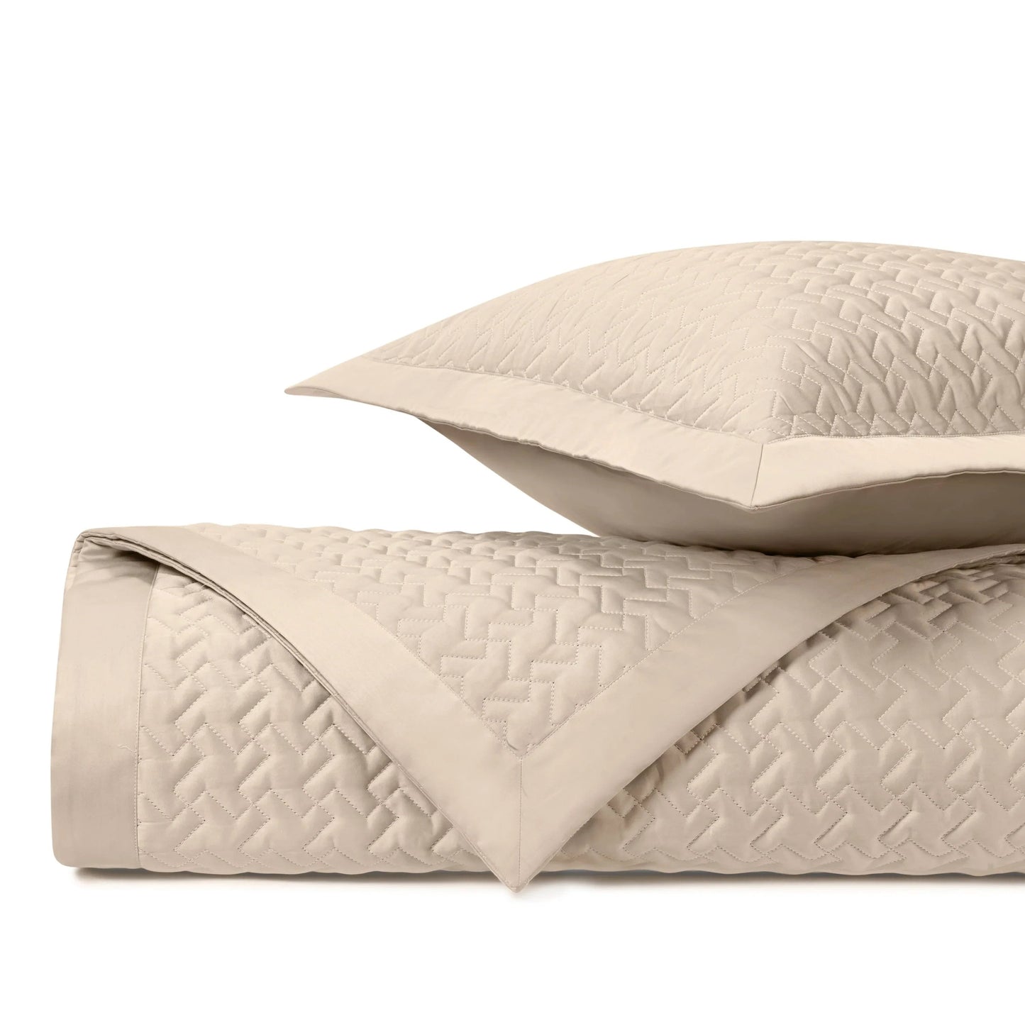 Ensemble de couvre-lit matelassé à motif pied-de-poule
