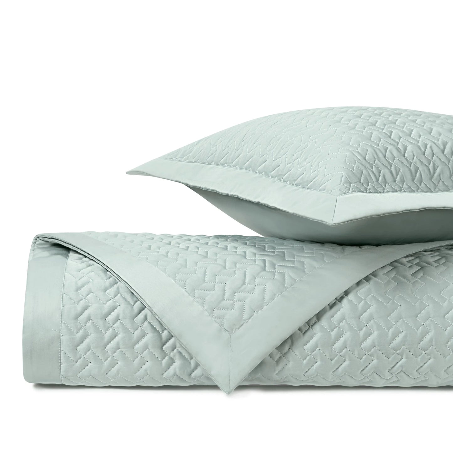 Ensemble de couvre-lit matelassé à motif pied-de-poule