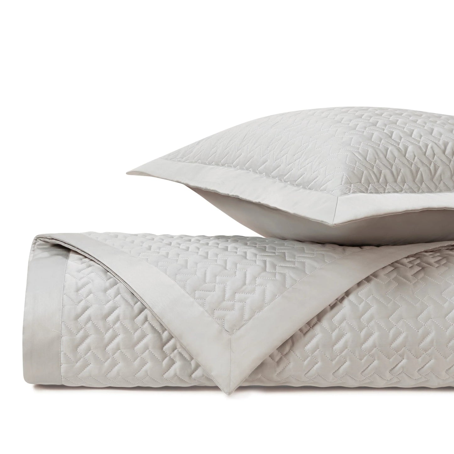 Ensemble de couvre-lit matelassé à motif pied-de-poule