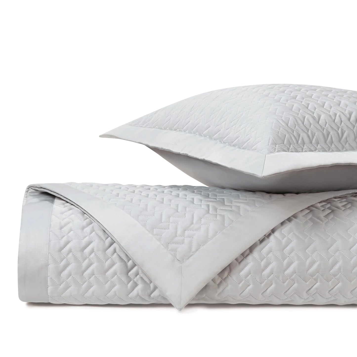 Ensemble de couvre-lit matelassé à motif pied-de-poule