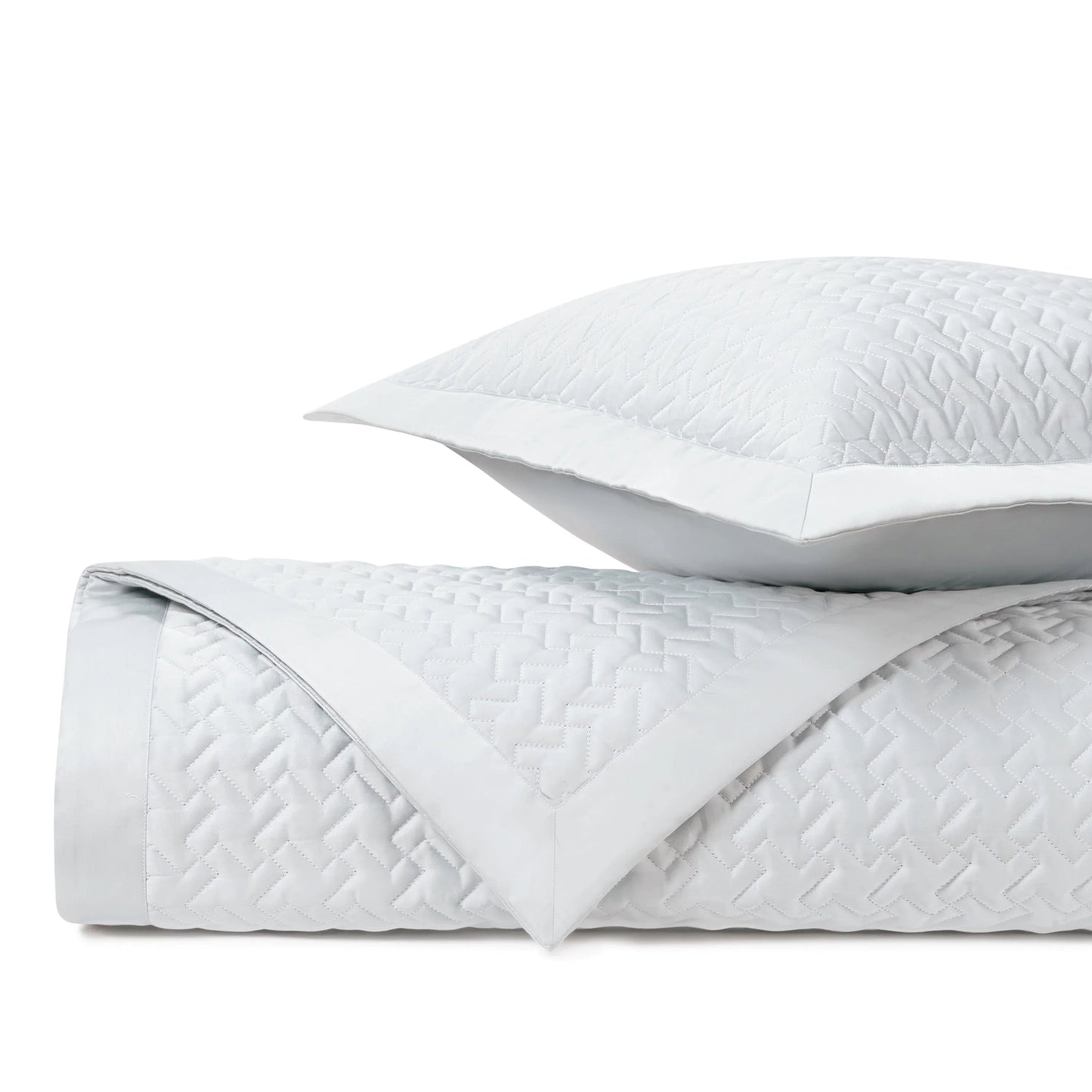 Ensemble de couvre-lit matelassé à motif pied-de-poule