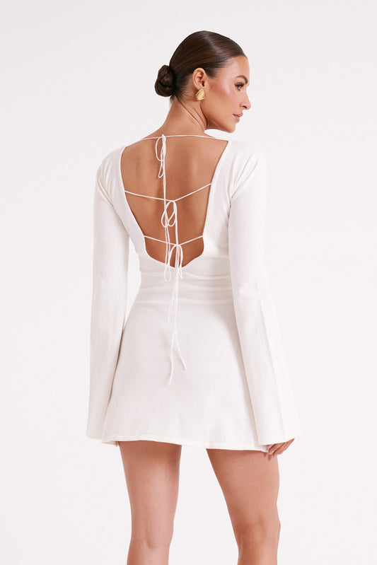 Mini-robe en tricot Jayda - Ivoire