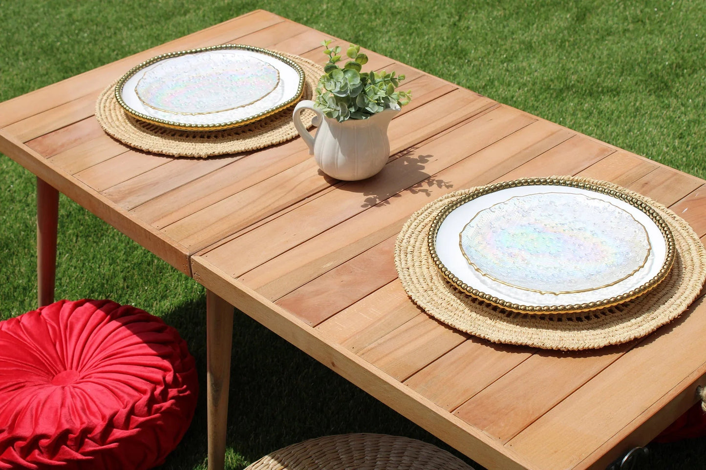 Napperon Tous Les Jours Raphia, Plateau de table en crochet tissé