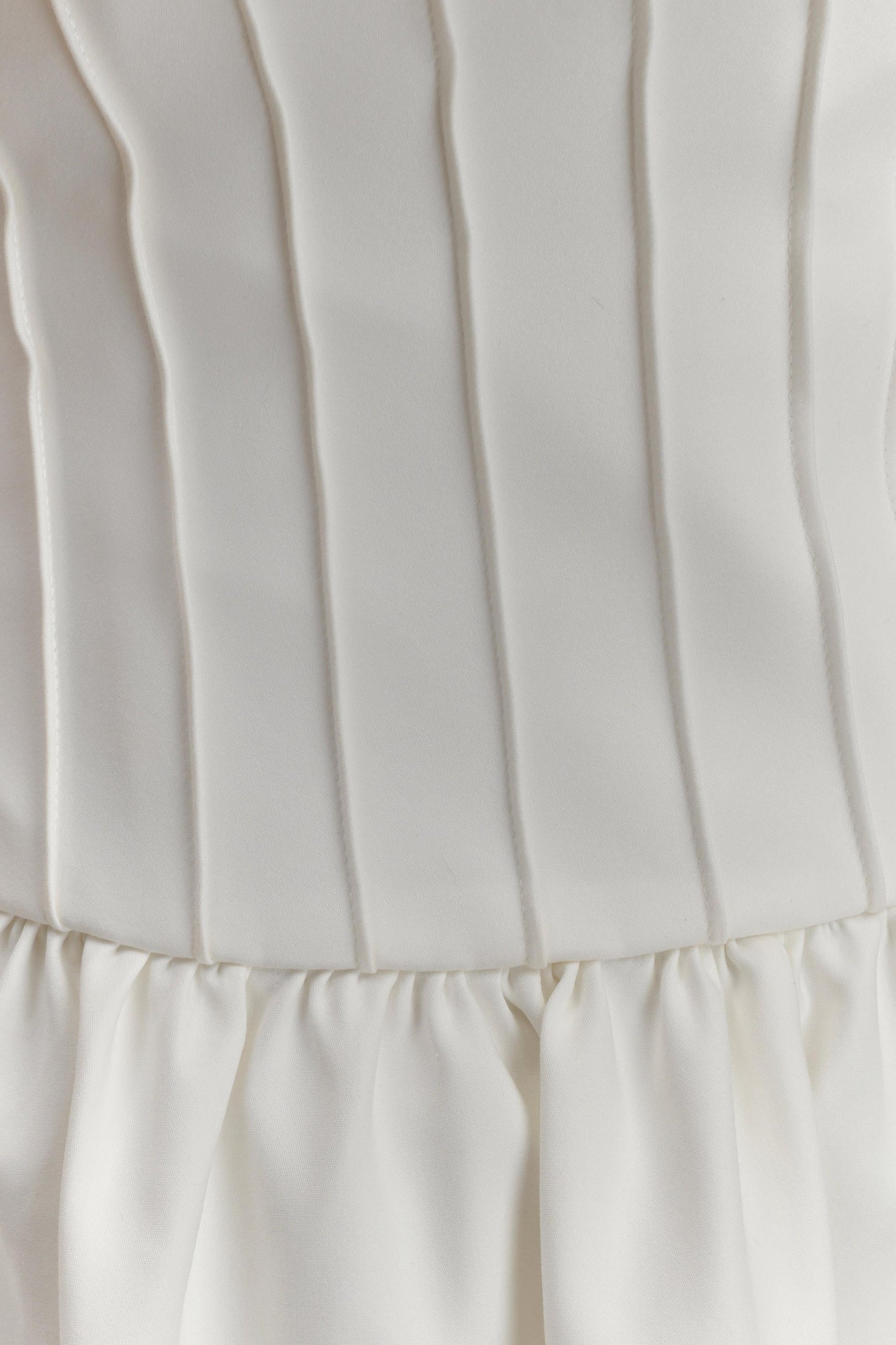 Robe midi en coton Orla sans bretelles - Blanc