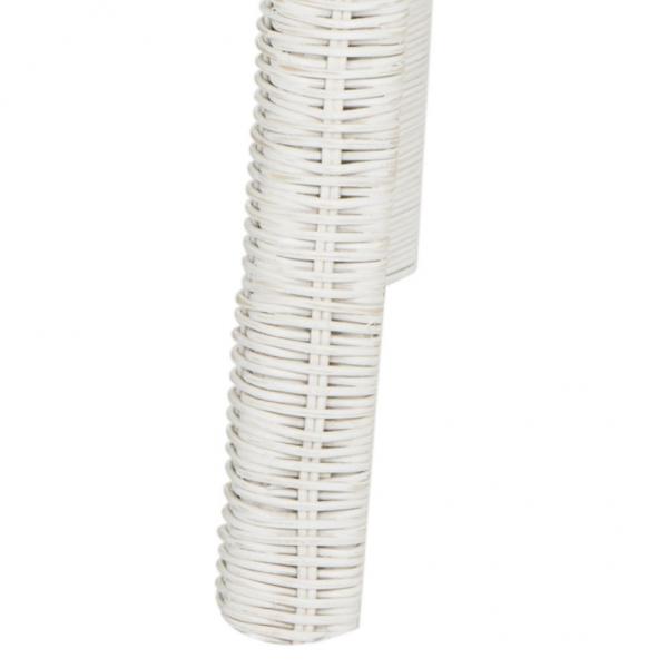 Tabouret de bar en rotin Percy en blanc vieilli