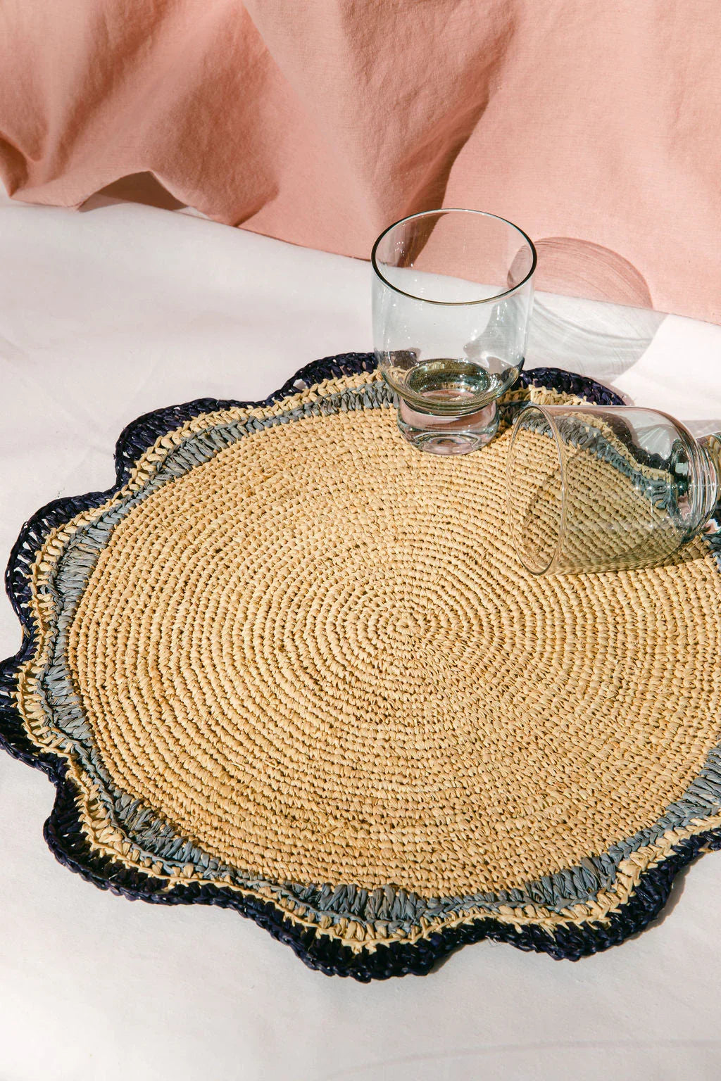 Set de table en raphia « Pinwheel » Garden Party, lot de 2, 4 et 6