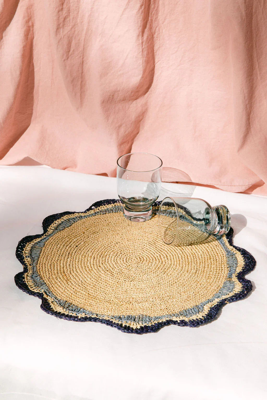 Set de table en raphia « Pinwheel » Garden Party, lot de 2, 4 et 6