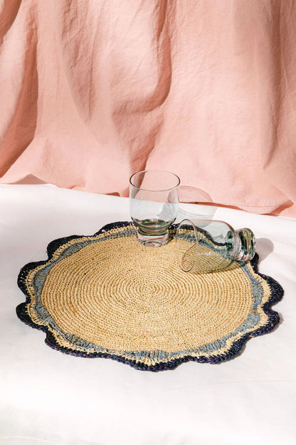 Set de table en raphia « Pinwheel » Garden Party, lot de 2, 4 et 6