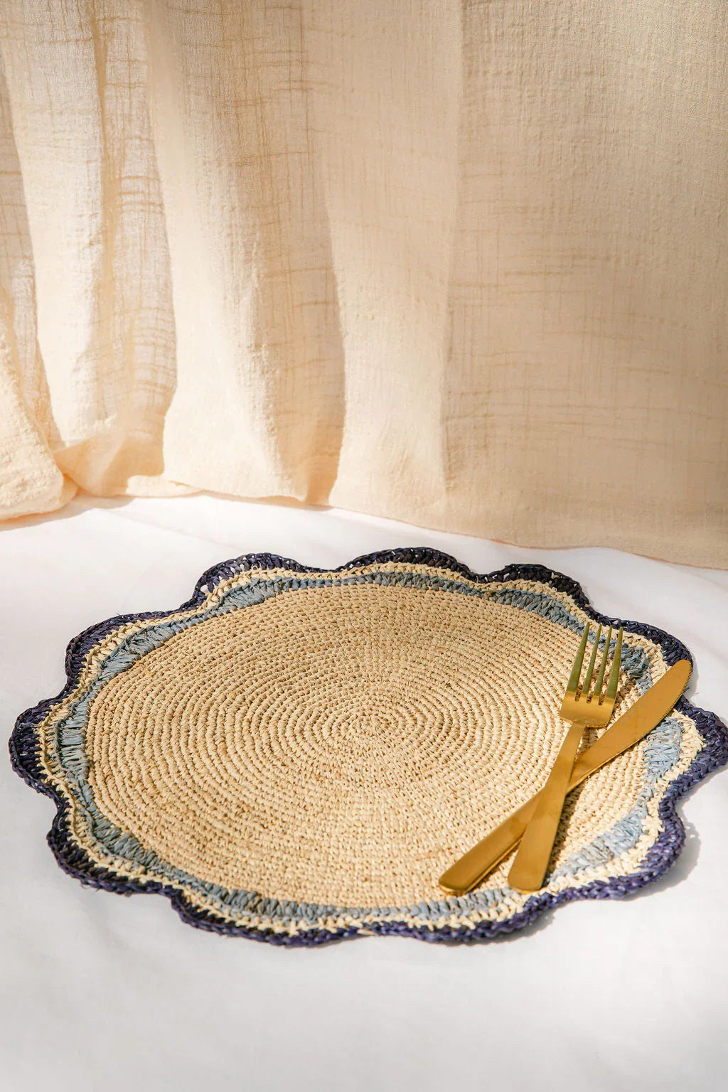 Set de table en raphia « Pinwheel » Garden Party, lot de 2, 4 et 6