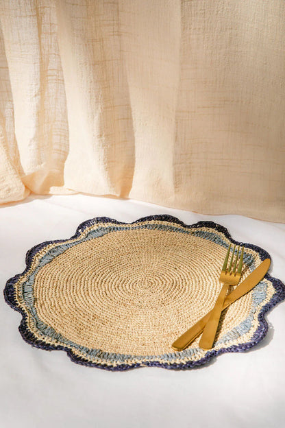 Set de table en raphia « Pinwheel » Garden Party, lot de 2, 4 et 6