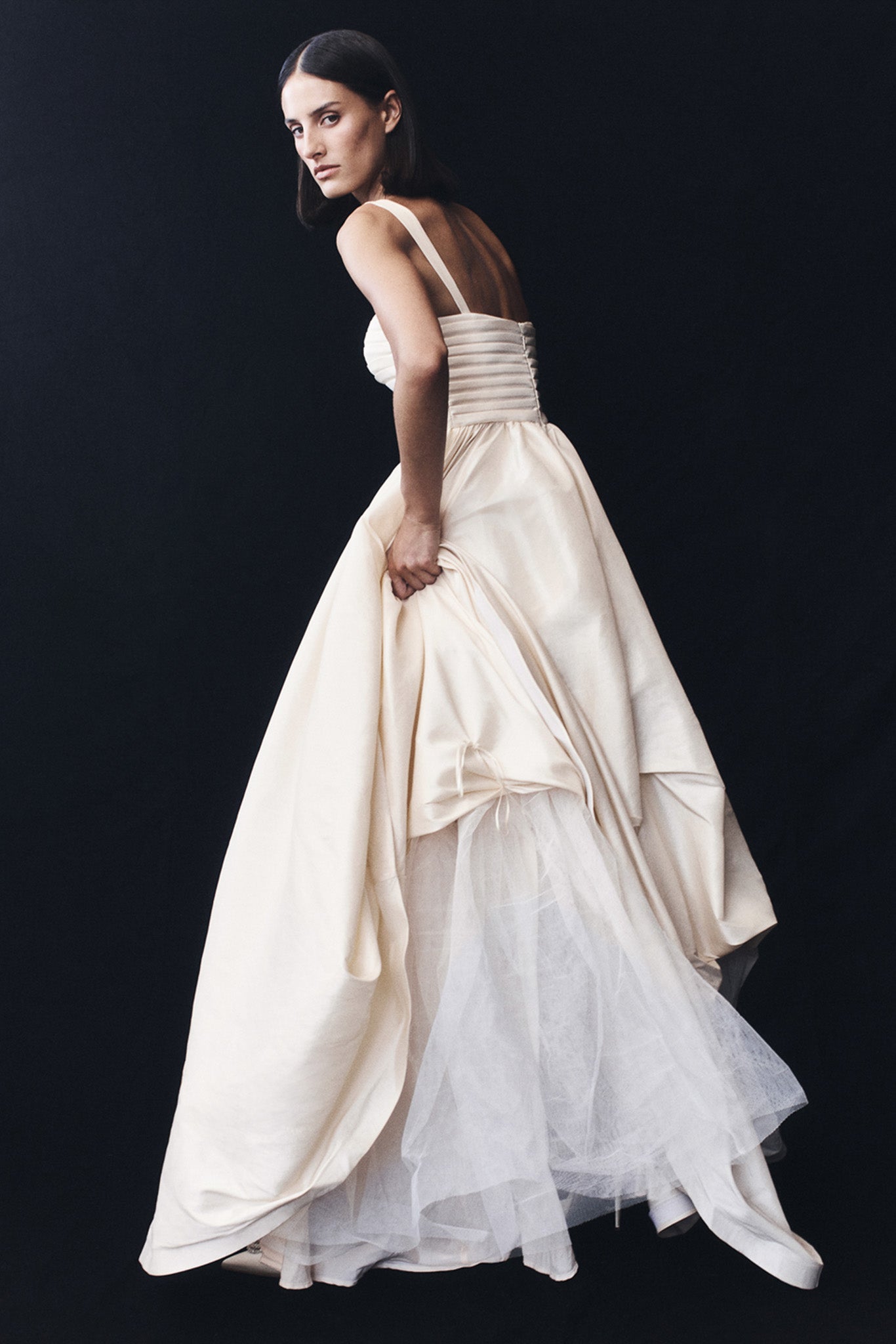 Robe Carla à volants - Ivoire crème