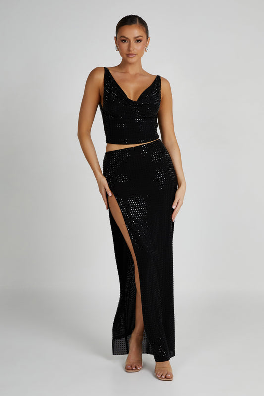 Jupe Maxi Ellery Square Diamante - Noire