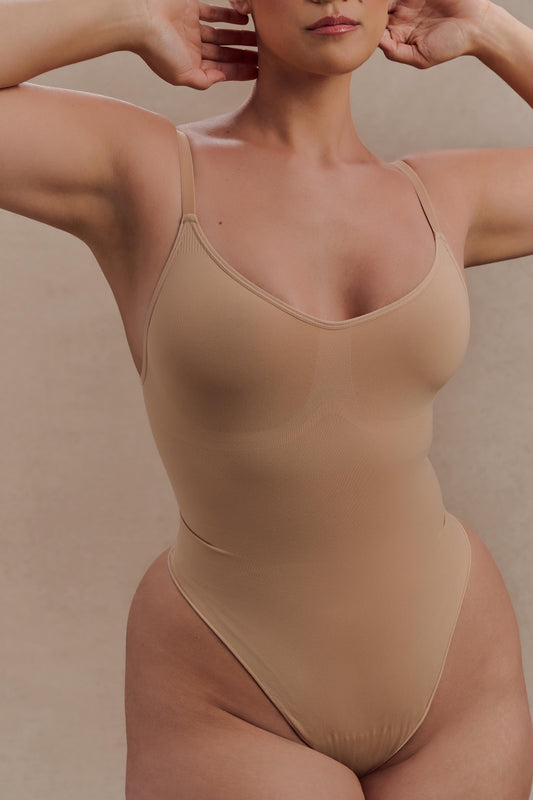 Body gainant sans dos Alyssa - Beige