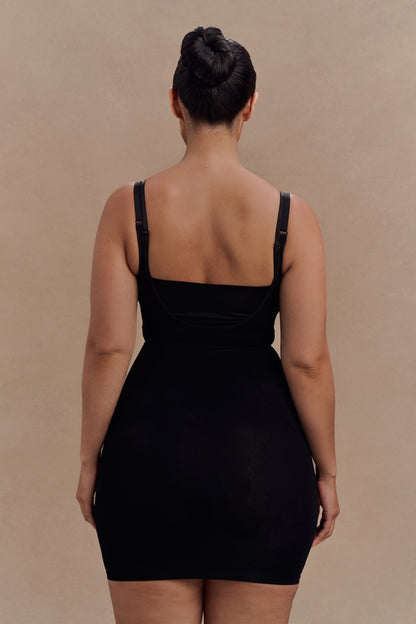 Jocelyn Mini-robe gainante sans dos - Noir