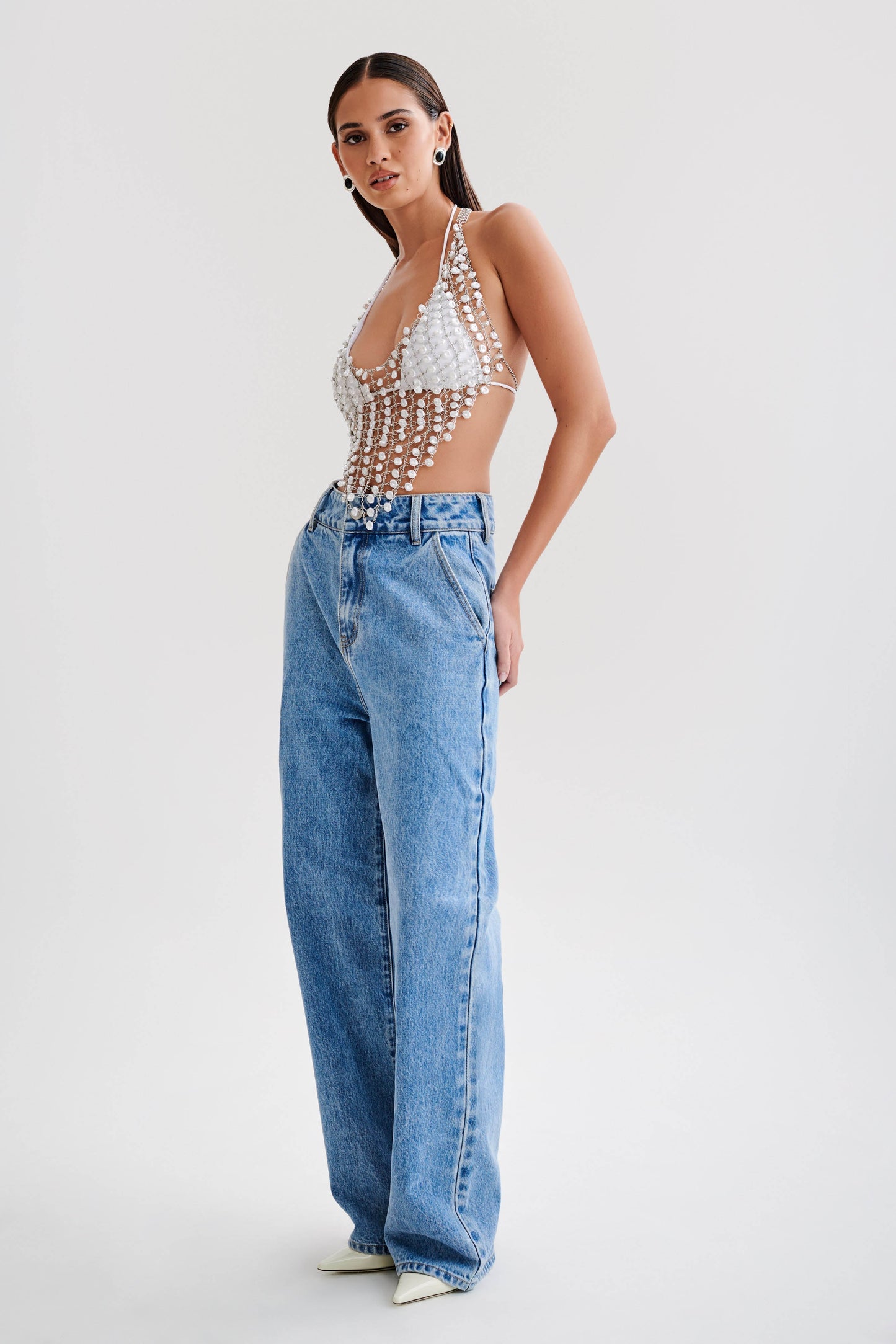 Halter Gretchen en perles - Perle