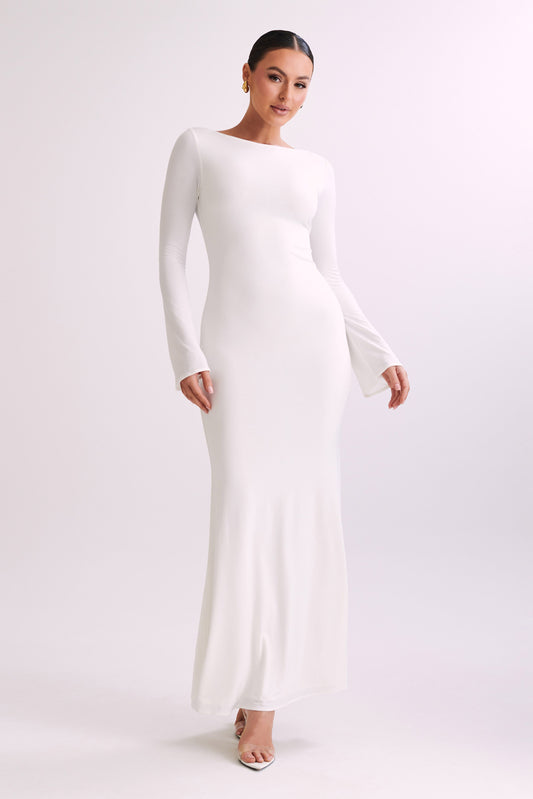 Robe Maxi Évasée Tarna - Ivoire