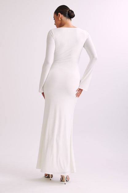 Robe Maxi Évasée Tarna - Ivoire
