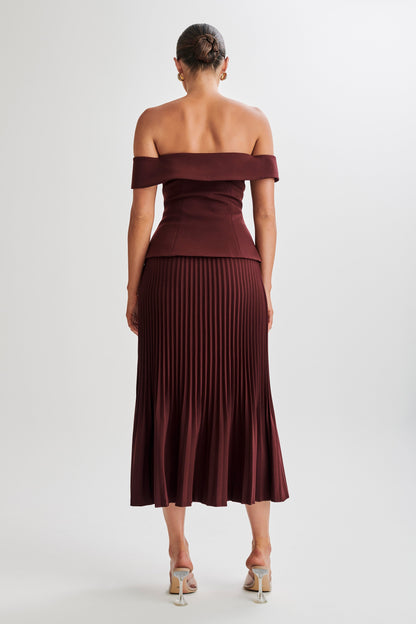 Top de tailleur sans bretelles Krista - Prune
