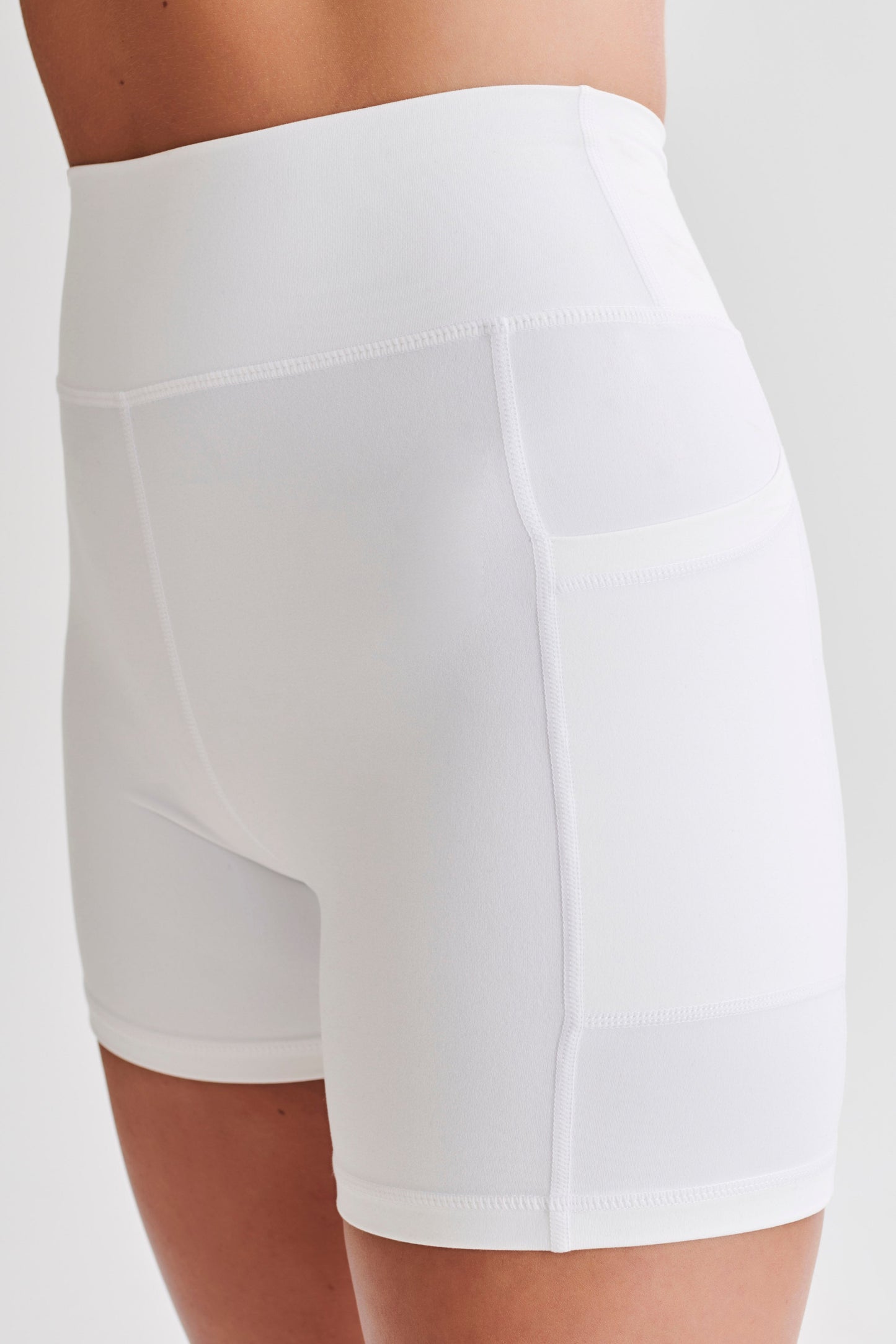 Short de cyclisme Martina avec poche - Blanc