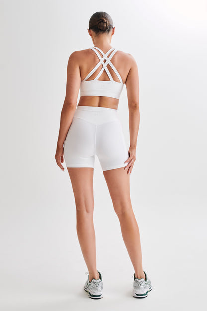 Short de cyclisme Martina avec poche - Blanc