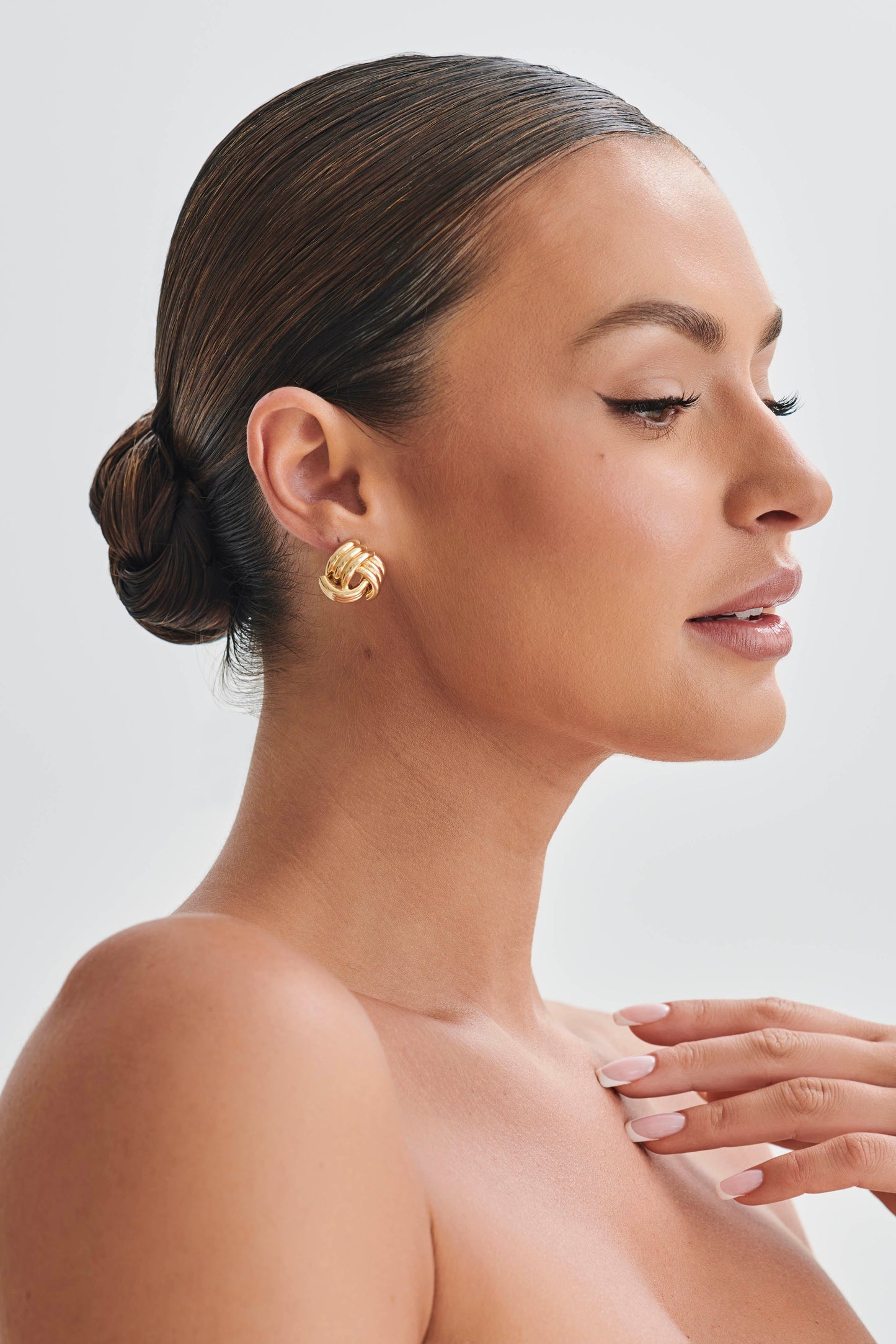 Boucles d'oreilles Rowan nouées - Or