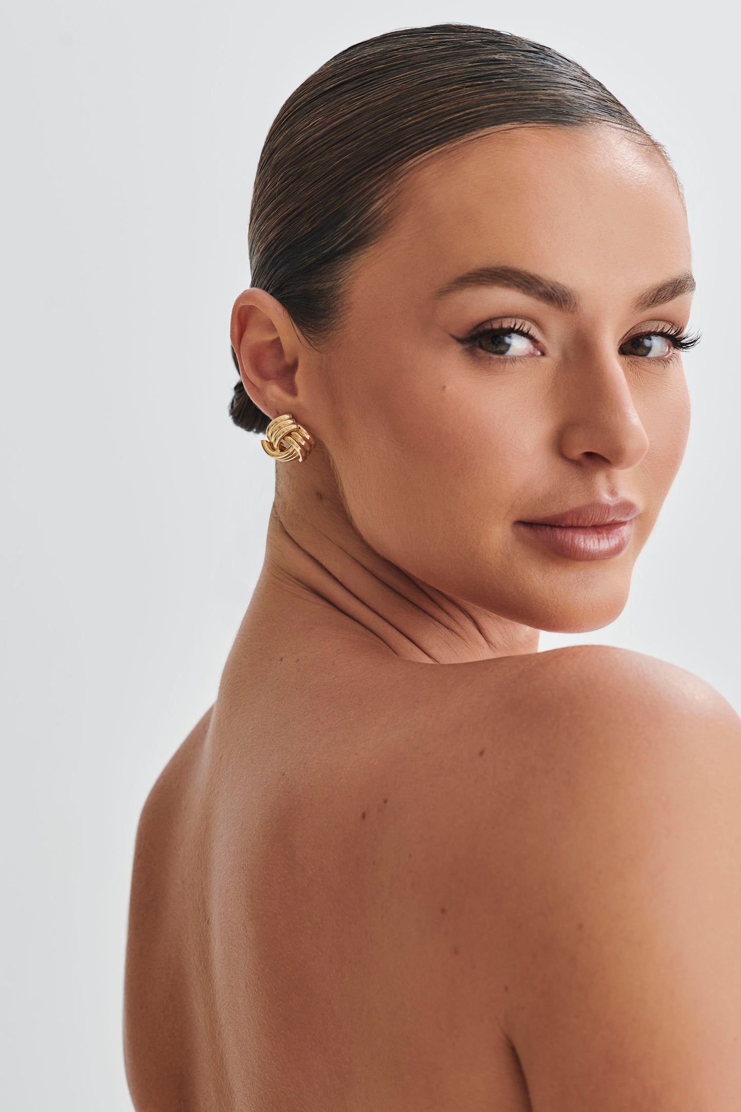 Boucles d'oreilles Rowan nouées - Or
