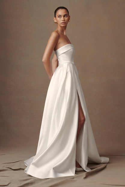 Robe de mariée Eileen sans bretelles - Blanche