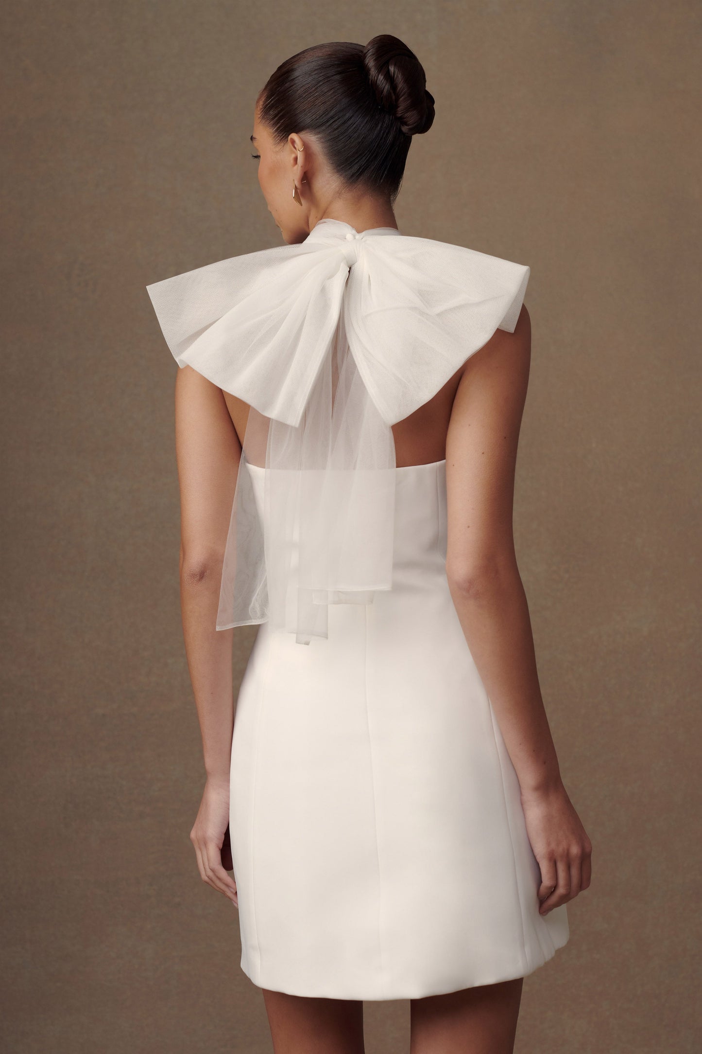 Mini-robe Maryam en tulle avec nœud - Blanc