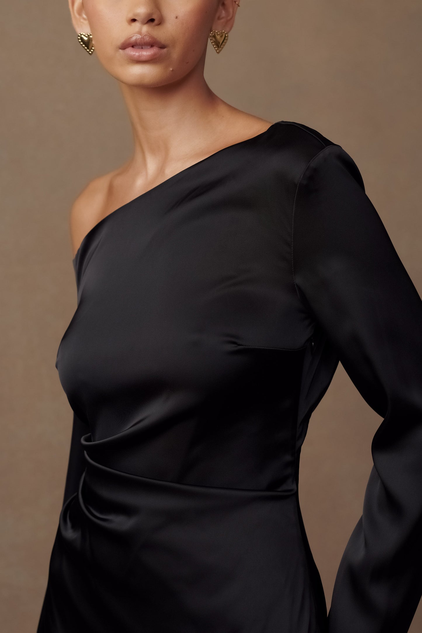 Robe Maxi à Manches Longues Avery - Noir
