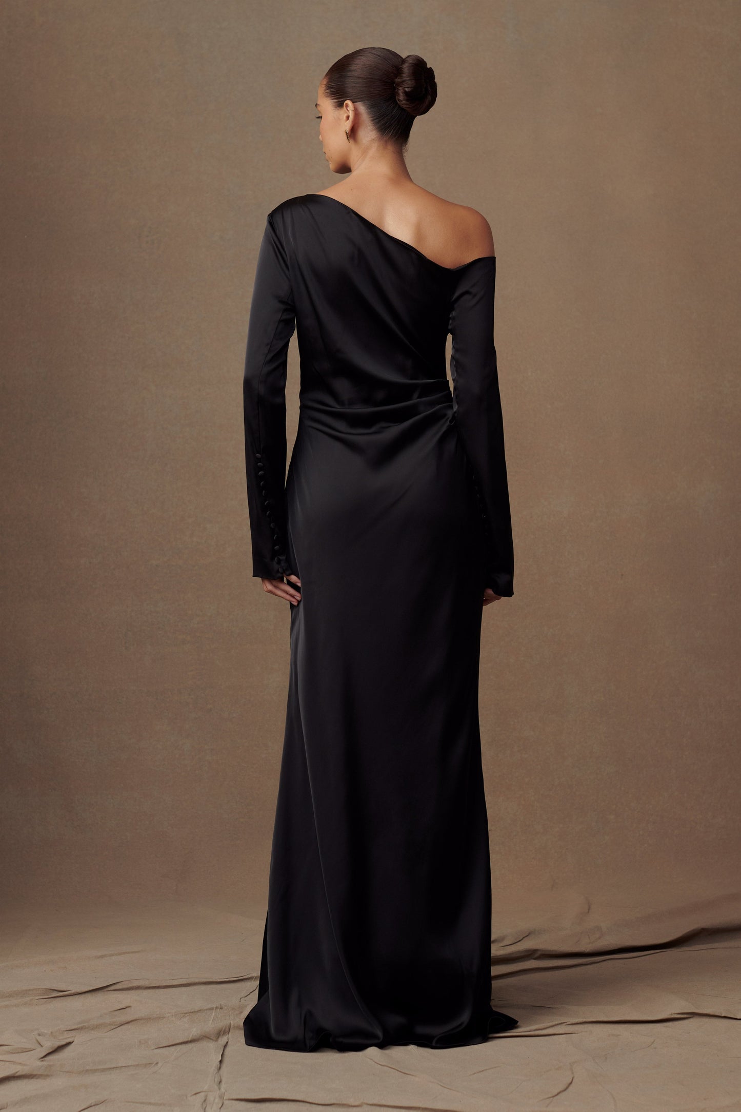 Robe Maxi à Manches Longues Avery - Noir