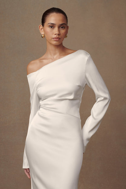 Robe Maxi à Manches Longues Avery - Ivoire