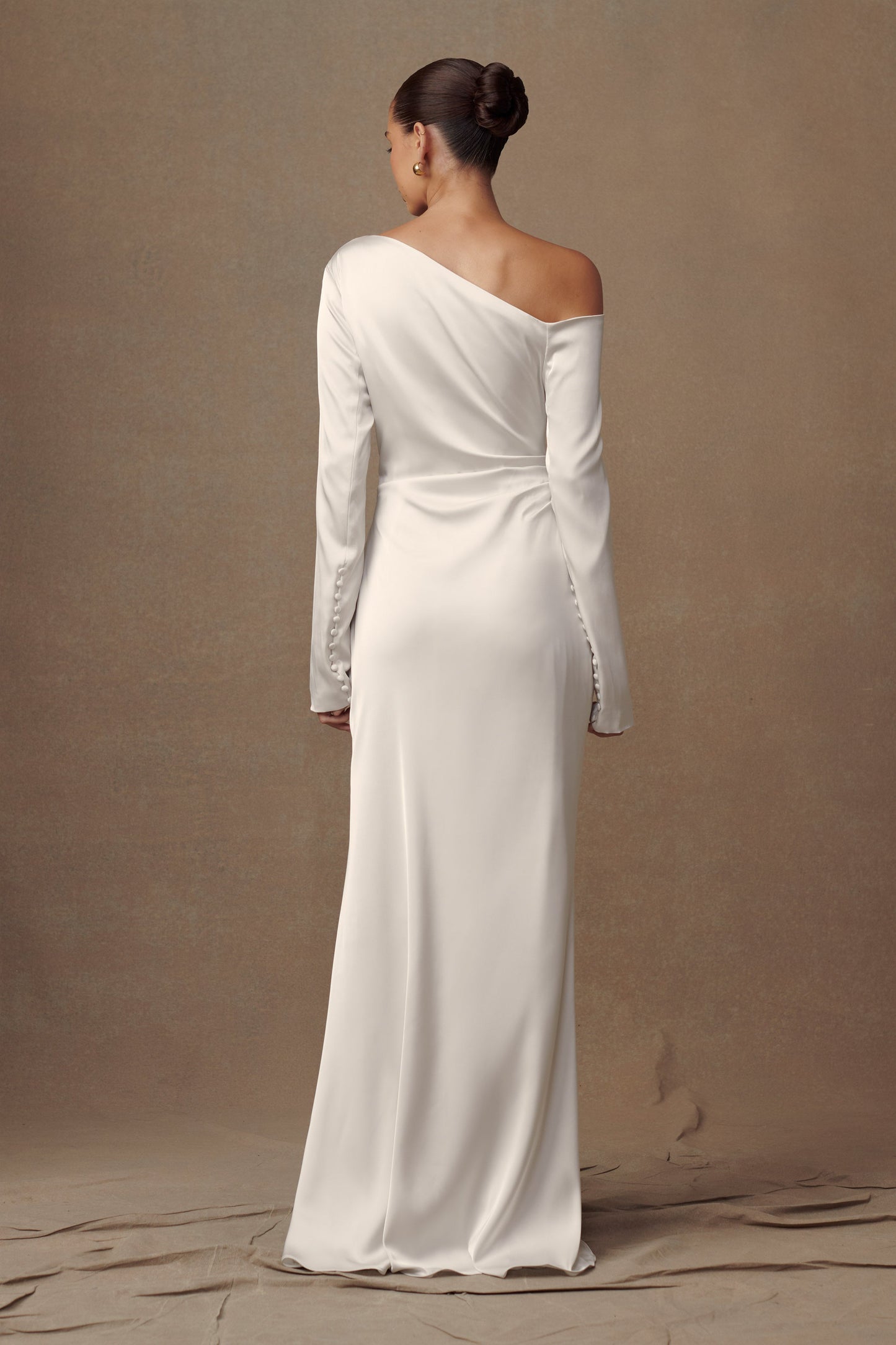 Robe Maxi à Manches Longues Avery - Ivoire