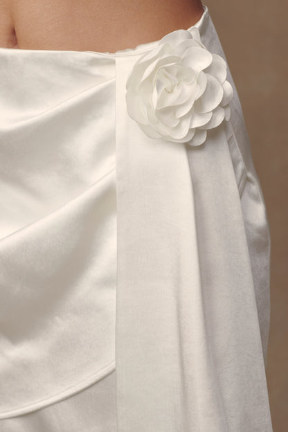 Jupe mini Margot Rose - Blanche