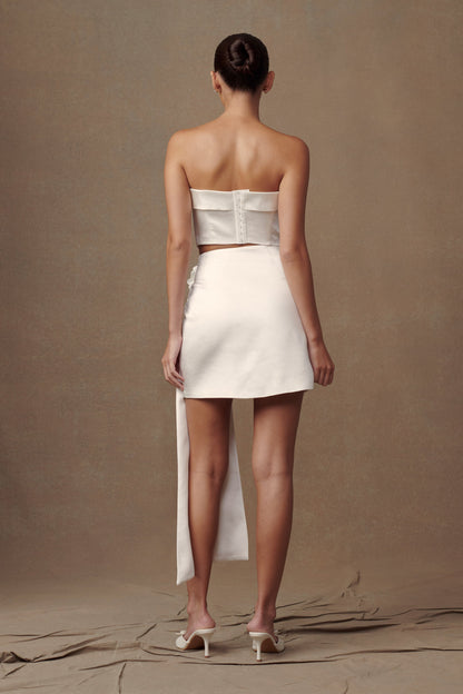 Jupe mini Margot Rose - Blanche