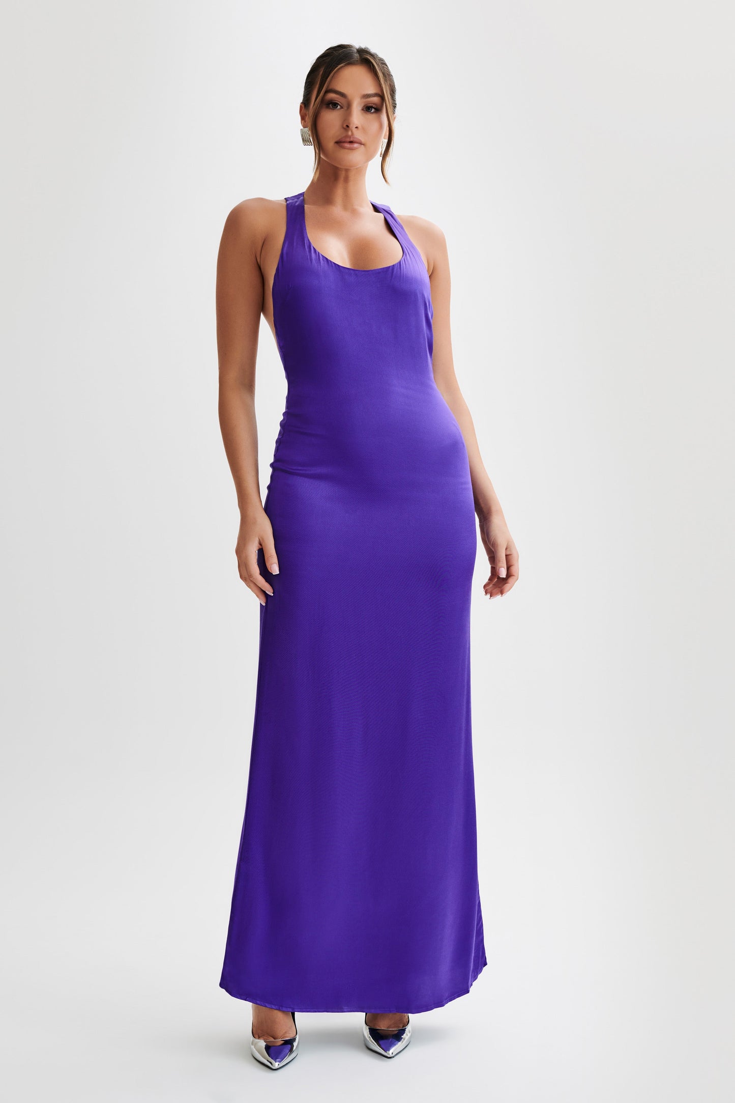 Robe Maxi Jacquelyn à dos nageur - Violet foncé
