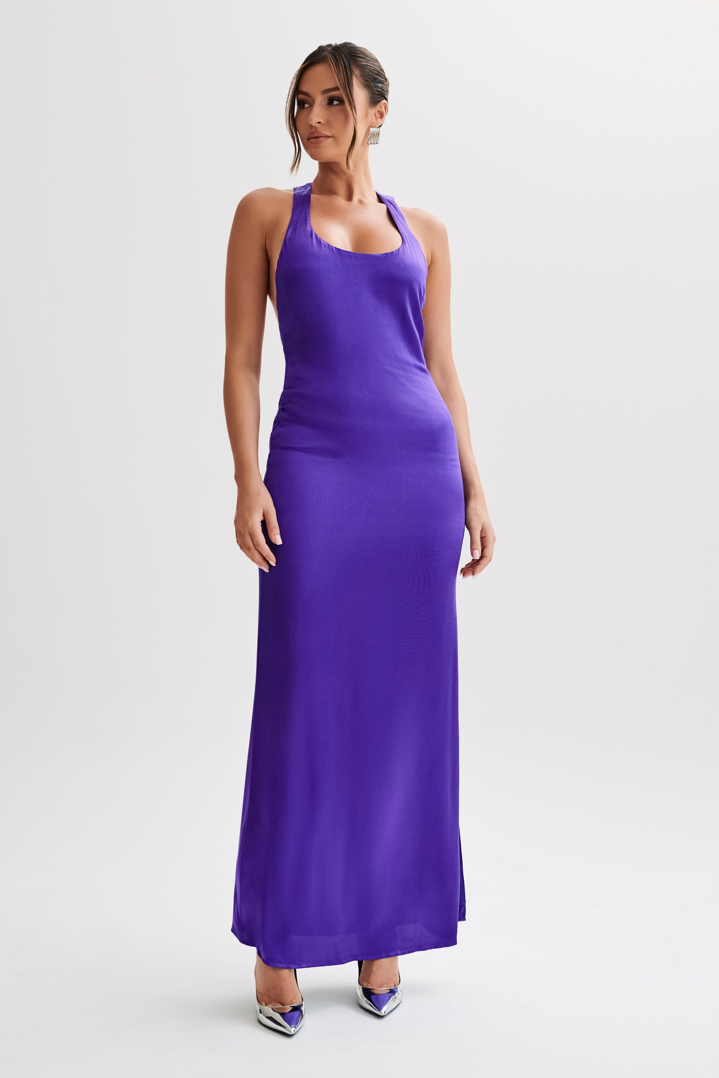 Robe Maxi Jacquelyn à dos nageur - Violet foncé