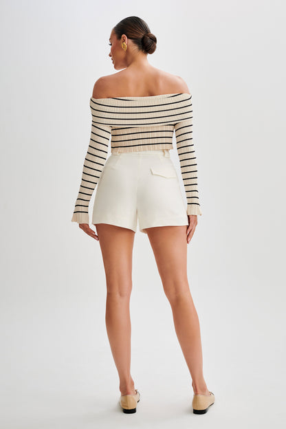 Shorts de tailleur Sigourney - Ivoire