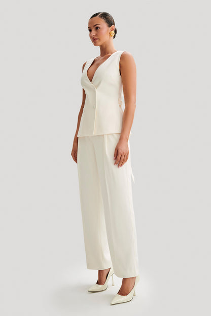Gilet long Amelie - Ivoire