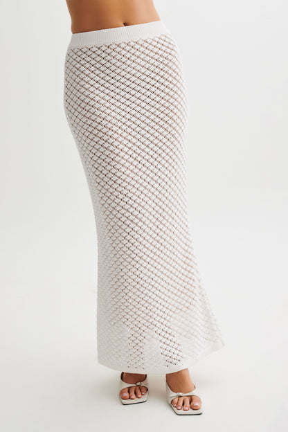Jupe Maxi Tricot Guiliana - Ivoire