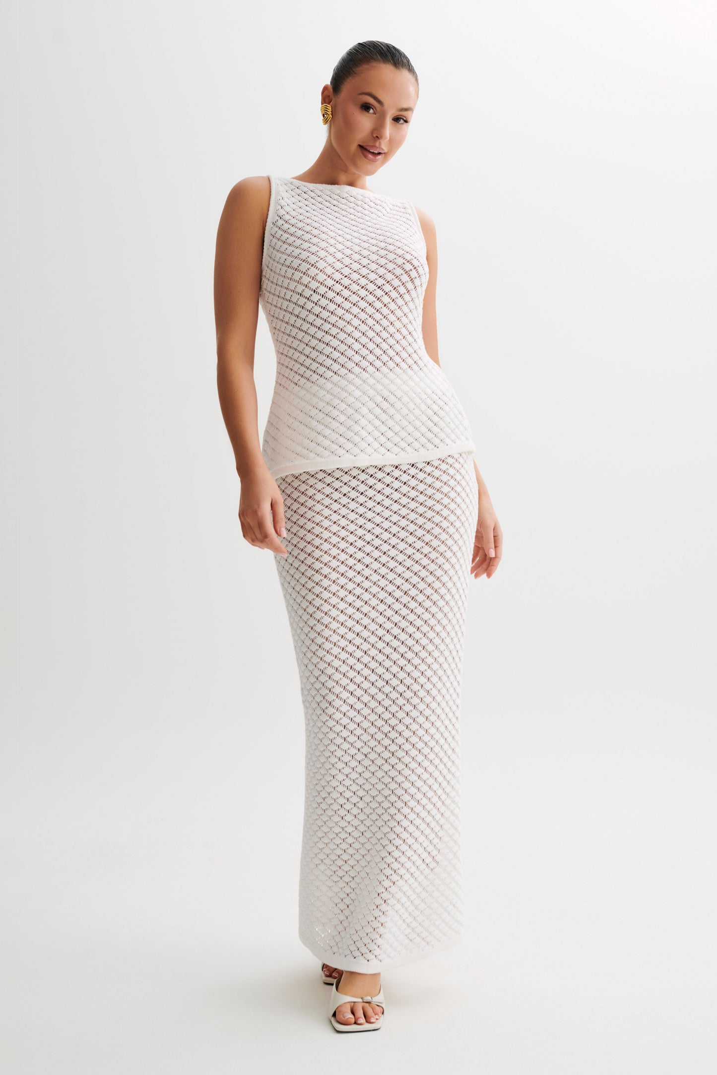 Jupe Maxi Tricot Guiliana - Ivoire