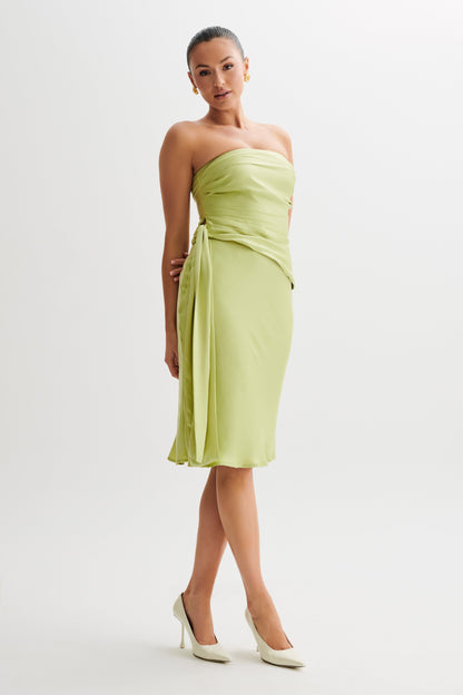 Jupe Allegra en satin, longueur genou - Pomme