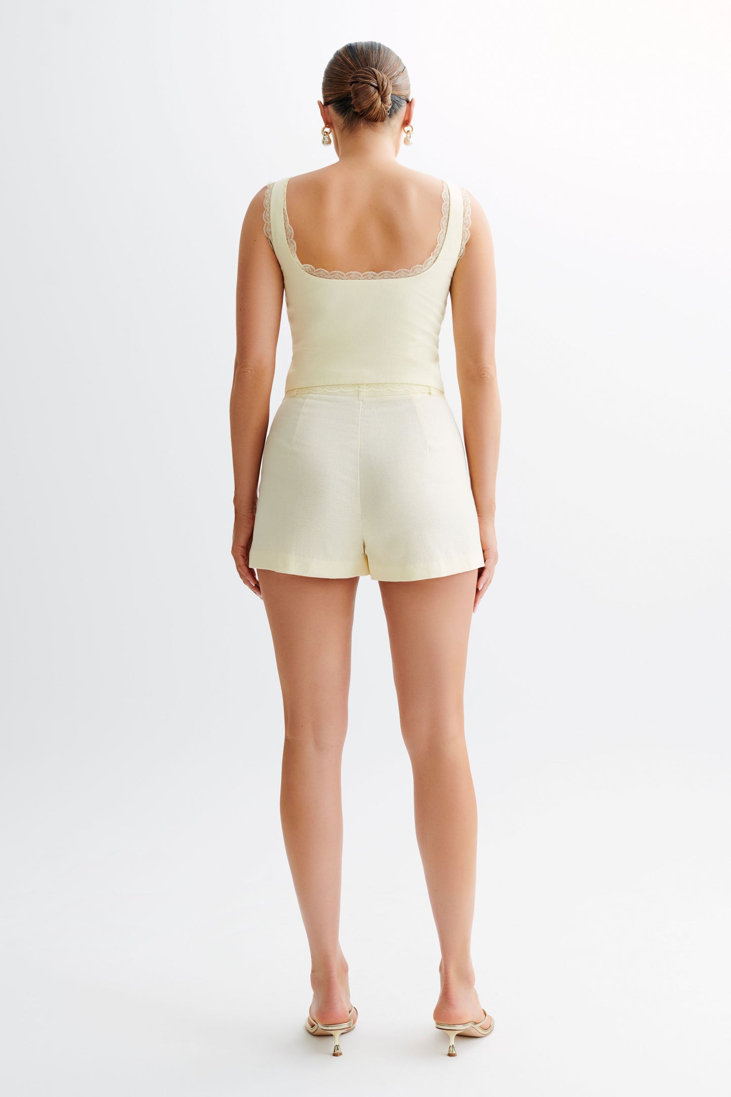Shorts en lin Massima - Sorbet au citron