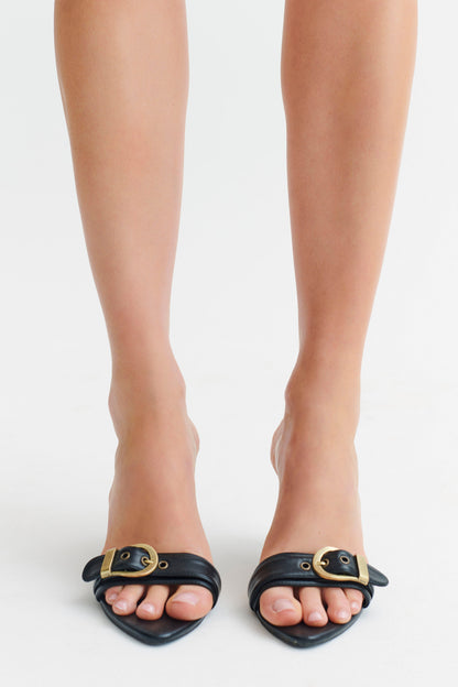Colleen, talons à boucle - Noir