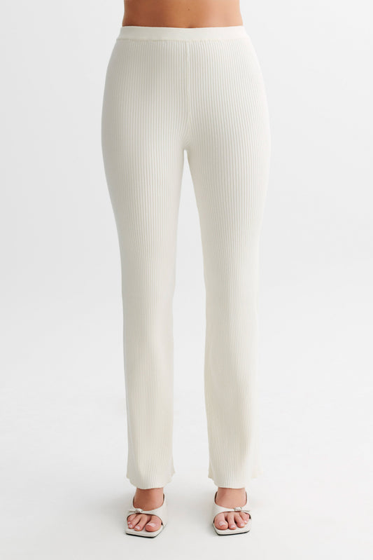 Pantalon en Tricot Calypso - Ivoire