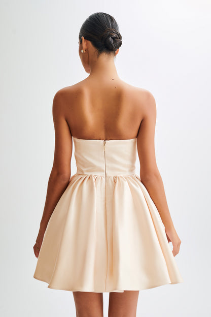 Hollie Robe Mini Corset Structurelle - Or