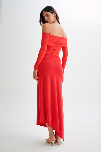 Prue Haut à manches longues à épaules dénudées et à volants - Grenade