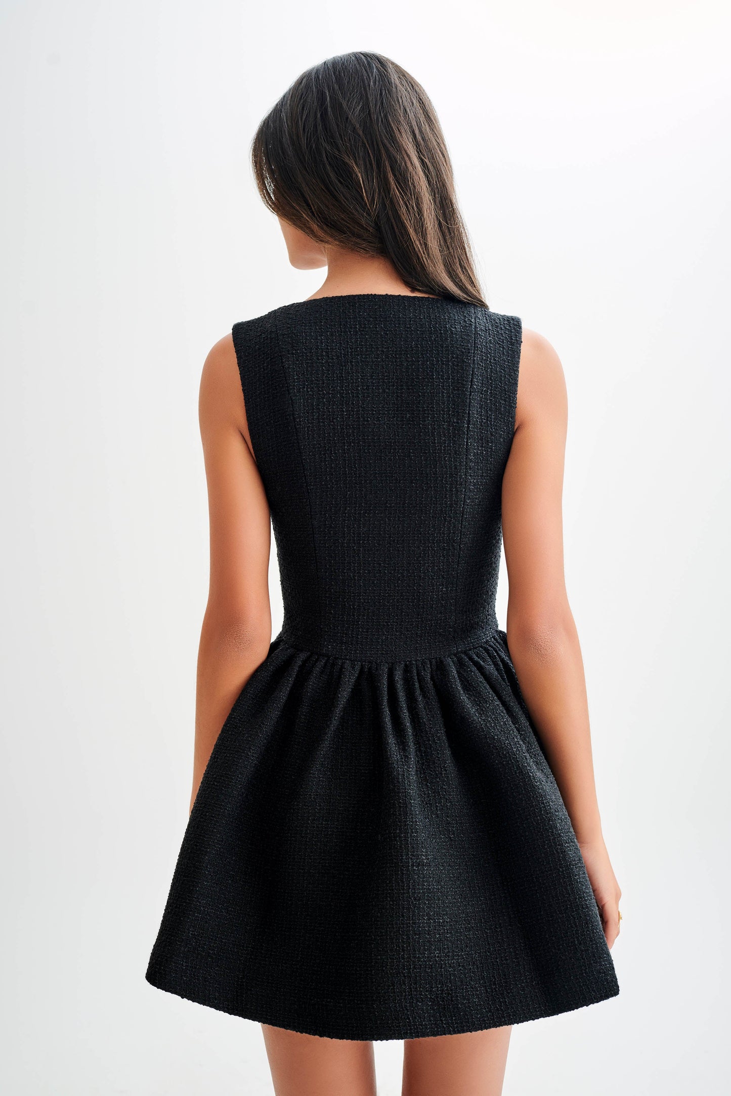 Mini-robe Jennifer en bouclette - Noir