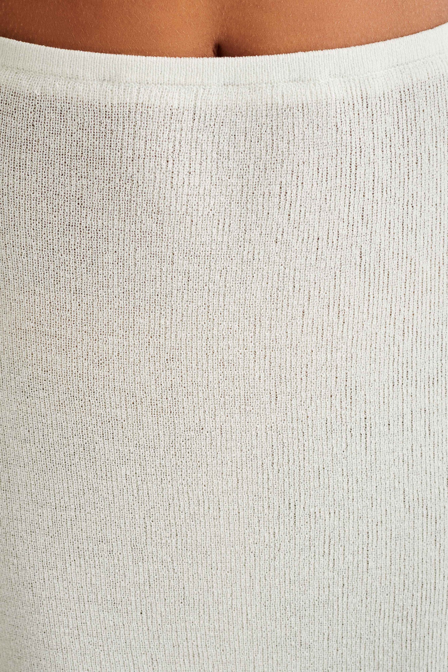 Jupe mi-longue en tricot Gigi - Ivoire