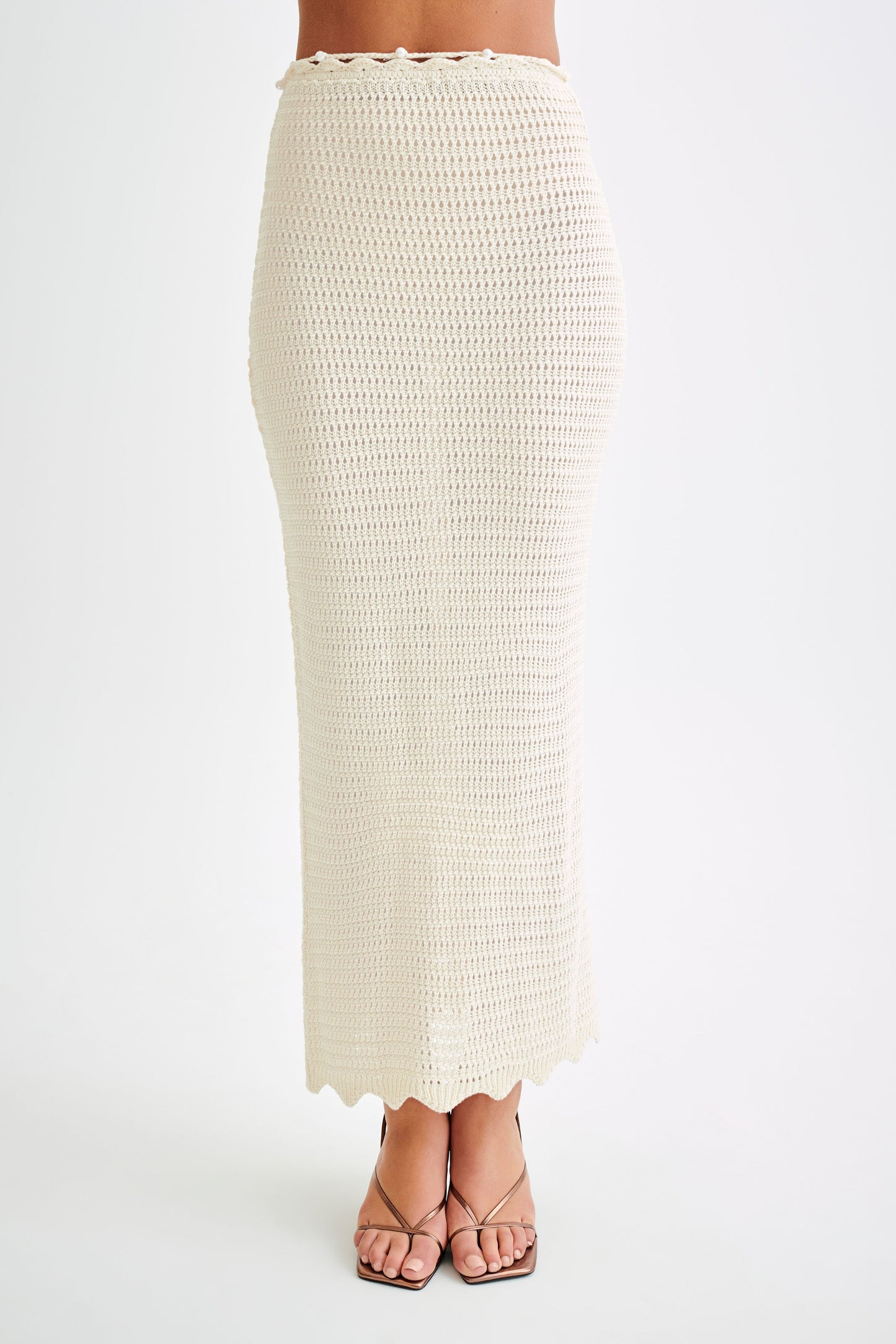Jupe Maxi Tricot Kira - Crème Beurre