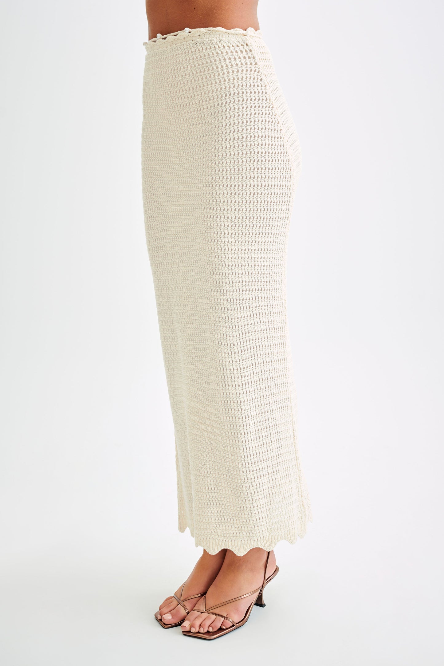 Jupe Maxi Tricot Kira - Crème Beurre